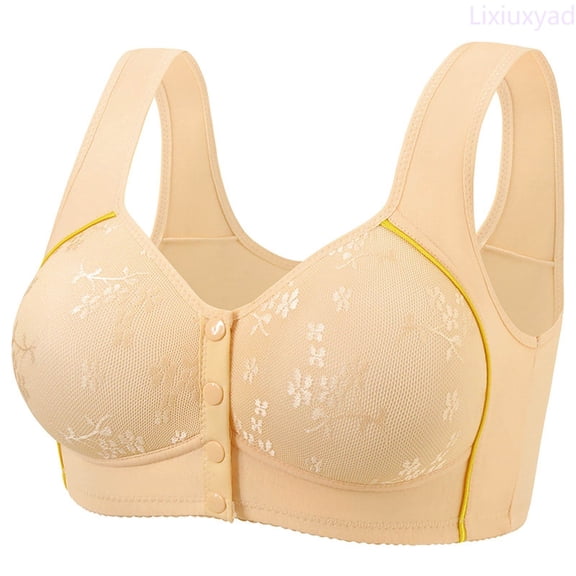 Lixiuxyad Ultimate Full Coverage Bra For With Superior Support And Comfort All Day Wireless T Shirt Bra Seamless Underwear For Plus Bust,Bras for Women Beige 36