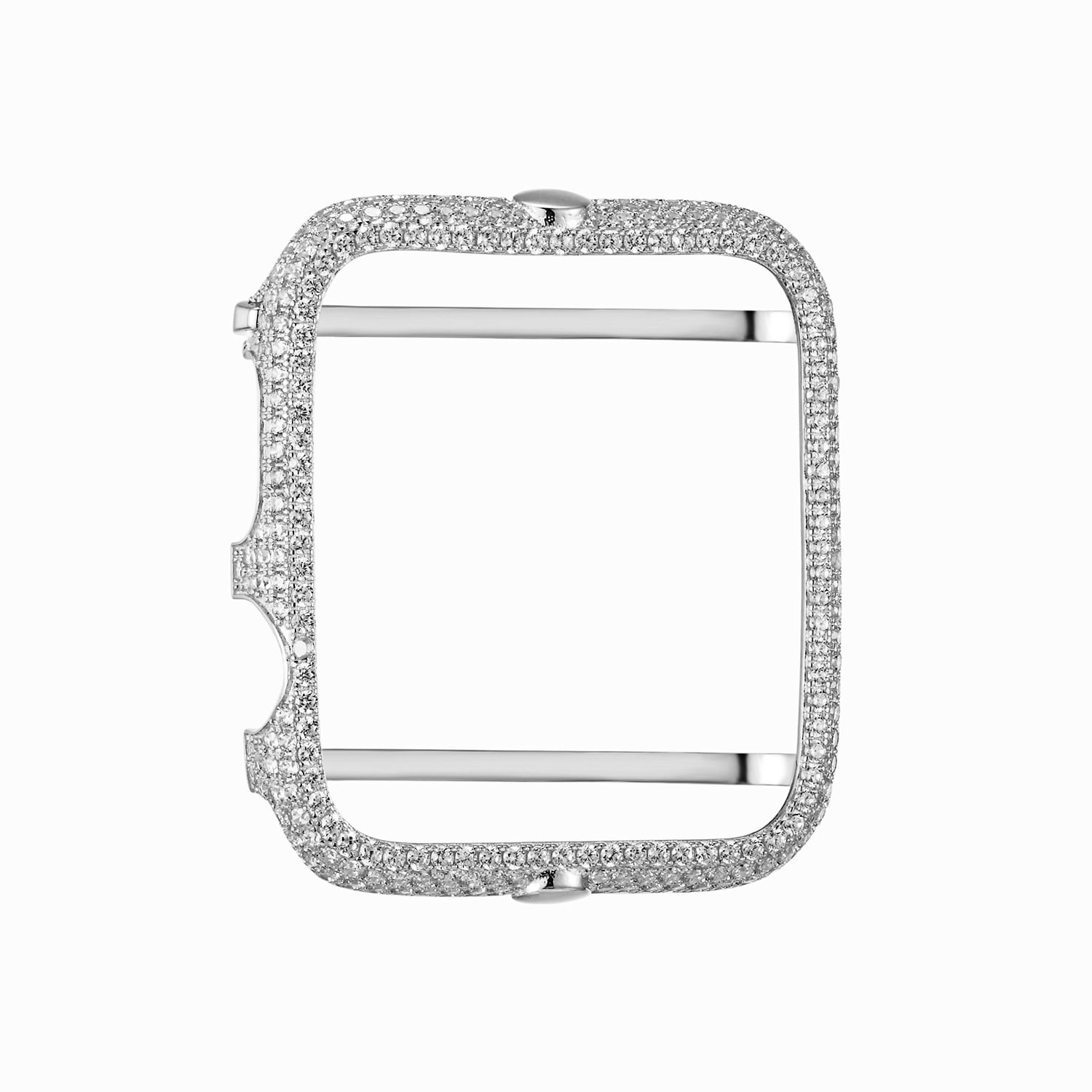 Apple Watch Bezel 42mm Simulated Diamonds Sterling 925 Silver Apple