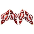 thumbnail image 6 of Northlight Shatterproof Commercial Size Finial Christmas Ornaments - 10" - Red and White - Set of 4, 6 of 6