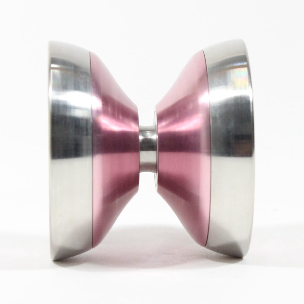 Sputnik NIX Yo-Yo - Bi-Metal YoYo - 6061 Aluminum with Stainless Steel Rims (Twilight Pink)