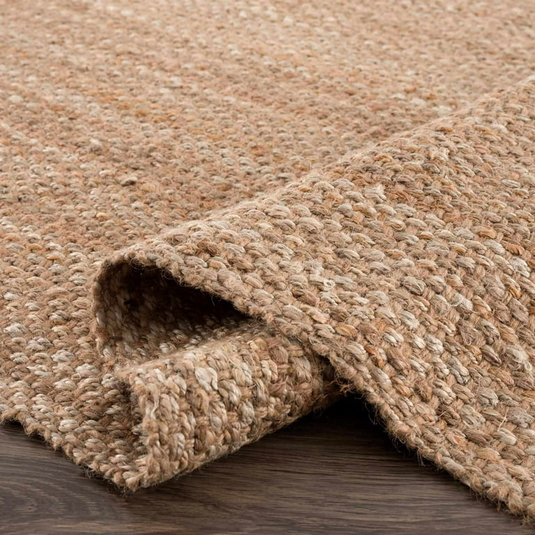 Hauteloom Ambel Small Jute Rug, Door Mat - Natural Fiber Area Rug - Natural  Farmhouse Look Carpet - Rattan Wicker Look Carpet - Brown - 27 x 45