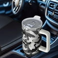thumbnail image 4 of Camouflage 40 oz Tumbler with Spill Proof Lid Straw Camouflage Theme 40oz Tumbler with Handle Double Insulated Travel Coffee Cup Gifts for Men Women, 4 of 5