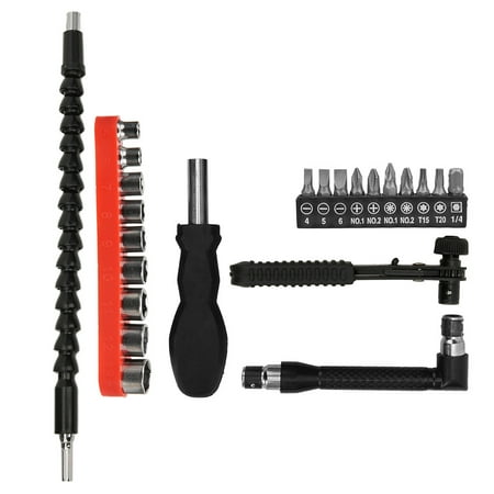 

Screwdriver Bit Set 23Pcs Flexible Shaft Bit Precise Control For Watch Repairing For Electric Drill