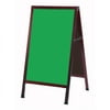 Aarco Products Inc. MA-1G A-Frame Sidewalk Board Features a Green Composition Chalkboard and Solid Red Oak Frame with Cherry Stain. Size 42 in.Hx24 in.W
