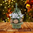 thumbnail image 6 of TISHITA Artificial Tabletop Christmas Tree Mini Xmas Tree Desk Christmas Tree Potted Plants for Party, Shelf, Indoor,Holiday,Birthday Argent, 6 of 8