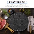 thumbnail image 3 of HINTRMENT Black Cast Iron Breakfast Frying Pan Making Pancakes 1Pcs for Restaurant, 3 of 5