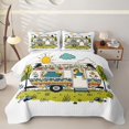thumbnail image 2 of Erosebridal Bohemian Exotic Style Camper Quilt King,Happy Camping King Coverlet Set For Kids,3 Pieces, 2 of 7