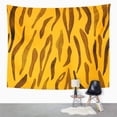 thumbnail image 2 of UFAEZU Brown Tiger Abstract Watercolor Hand On Yellow Orange Zebra Tropical Wall Art Hanging Tapestry Home Decor for Living Room Bedroom Dorm 60x80 inch, 2 of 2