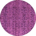 thumbnail image 1 of Ahgly Company Indoor Round Abstract Purple Modern Area Rugs, 4' Round, 1 of 4