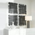 thumbnail image 3 of Uttermost Gridlines Square Abstract Grid Pattern Iron Metal Wall Decor in Black, 3 of 5