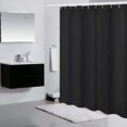 thumbnail image 4 of Shower Curtain Liner, Light Grey Fabric Shower Curtain for Hotel with Hooks, Waterproof, 72 x 72 inch, 4 of 7