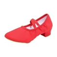 thumbnail image 4 of Red Ladies Latin Dance Shoes For Adult Body Shaping With Mid Heel For Autumn And Winter Style Practice Shoes Suitable For Outdoor Use, 4 of 6
