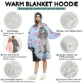 thumbnail image 5 of Wearable Oversized Blanket,Poodles Wearable Blanket Hoodie for Adults,Cozy Hooded Blankets with Super Pockets,Super Warm Fuzzy Pullover for Women & Men, 5 of 6