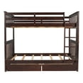 thumbnail image 4 of Harper & Bright Designs Indoor Furniture Wood Full-over-Full Bunk Bed with Ladders Espresso, 4 of 12