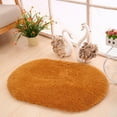 thumbnail image 4 of Tkrady Bathroom Thickened Oval Rug Non Slip Bath Mat for Bathroom (50x80CM,Pink) Water Absorbent Soft Microfiber Shaggy Bathroom Mat Machine Washable Bath Rug for Bathroom Thick Plush Rugs for Shower, 4 of 5