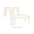 thumbnail image 4 of Signature Design by Ashley Theo Contemporary Faux Marble 3-Piece Occasional Table Set, Includes Coffee Table and 2 End Tables, Brown, 4 of 6