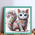 thumbnail image 2 of (11CTACC-4709__C__40X40) hilo algodón ecológico bordado 11CT 3 hebras impresión 40*40cm kit serie punto cruz gato tabby, 2 of 9