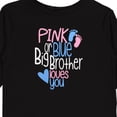 thumbnail image 4 of Inktastic Pink or Blue, Big Brother Loves You Footprints and Heart Boys Long Sleeve Toddler T-Shirt, 4 of 5