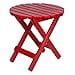 thumbnail image 3 of Shine Company Table d'Appoint Ronde Pliante en Bois Massif, Petite Table de Patio Adirondack Extérieure, Rouge Chili, 3 of 4