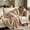 Khaki, variant on Rijanmt Oversized Blanket for Travel,Ultra-Soft Thick Monogram Jacquard Fleece Blanket 51.2"x63",Lightweight Handmade Knitted Sofa Throw Blanket for Adults,Airplane Blanket Travel Essentials,Khaki