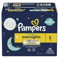 Pampers Swaddlers Overnight Diapers Size 5, 50 Count (Select for More