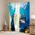 thumbnail image 3 of Feelyou Shark Animal Curtains Pack of 2 (42x84 Each), Underwater World Curtains Blackout, 3 of 6