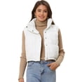 thumbnail image 1 of Chaqueta sin Mangas Allegra K Acolchada Ligera con Cremallera Blanco S, 1 of 4