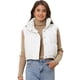 thumbnail image 1 of Chaqueta sin Mangas Acolchada Chaqueta Recortada Ligera con Cremallera para Mujer blanco M, 1 of 4