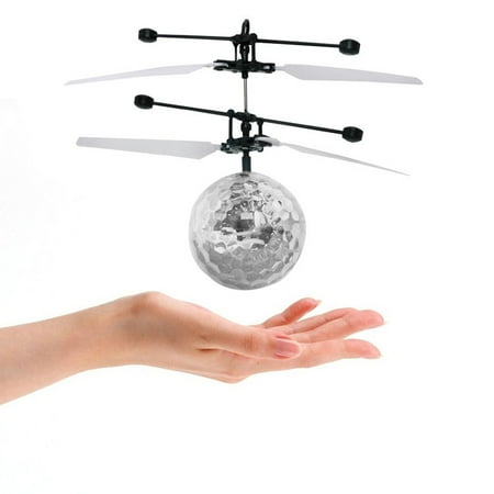 Infrared Rc Helicopter - Remote Control Infrared Induction Helicopter Aircraft Flying Crystal Ball With Flashing LED Lighting Perfect Kids Toy