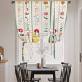 thumbnail image 3 of Spring Floral Tie Up Curtains 45 Inches Long, Kitchen Window Curtains Over Sink, Colorful Summer Flowers Vintage Botanical Small Window Curtains Shade Balloon Curtains Valances for Bedroom 34"x45", 3 of 8