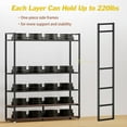 thumbnail image 3 of Ztysn 5.9FT Home Gym Storage Rack with Medicine Yoga Ball Rack Holder for 75cm Exercise Ball,Heavy Duty Workout Equipment Rack Organizer for Garage,Basement,Metal/Black, 3 of 7