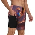 thumbnail image 2 of Naloa Fantasy Bird Illustration Print Men Swim Trunks with Compression Liner ,Board Shorts,Men's Swim Shorts with Drawstring and Elastic Waistband-XX-Large, 2 of 6