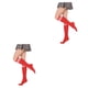 thumbnail image 2 of Qarigey Rayas Medias hasta el muslo Calcetín Botas Día de San Valentín Raya blanca roja Type1 NO1, 2 of 6