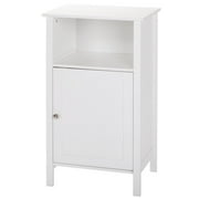 Ktaxon Wooden Bathroom Floor Cabinet Storage Organizer Set Single Shutter Door White
