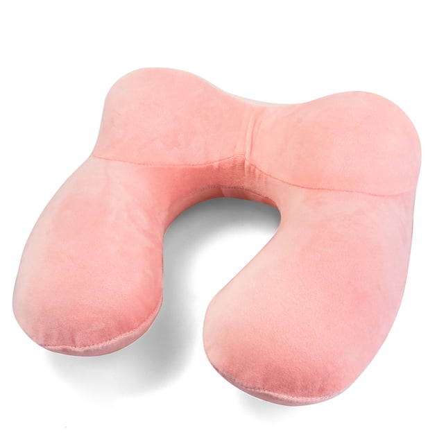 Almohada inflable con forma de U, joroba de camello, almohada para el cuello, viaje en avión, tres piezas, tesoro de viaje