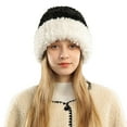 thumbnail image 4 of KLOY2K Women's Color-Block Fluffy Fisherman Hat, Warm Trapper-Style Winter Cap with Fashion-Forward Color Matching for Cold Seasons,White,One Size, 4 of 4