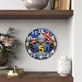 thumbnail image 3 of 12 Inch Patriotic Wall Clock, USA 250th Anniversary Wooden Round Wall Clocks with Silent Non-Ticking Quartz Movement, Battery Operated, Art Decor Hanging Clock for Kitchen, Bedroom, Living Room, 3 of 9