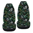 thumbnail image 6 of ZIATUBLE Green Plants Flower Car Seat Covers Sets 2 Piece Auto Front Seat Cover Protectors for Trucks Van SUV Breathable Bucket Seat Cover Front Seats Only Car Accessories for Interior Decor, 6 of 7