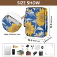 thumbnail image 3 of Haosy Accordion File Organizer Zipper Binder 500 Sheet 6-Tab Expanding File Folder Multi-Pocket 1.2 Inch 3 Ring Hand Paint Sunflowers, 3 of 7