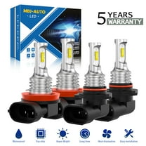 H11 9005 LED Headlight KIT Combo Bulbs 10000K High&Low Beam Super Bright White
