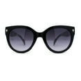 thumbnail image 3 of Womens Horn Rim Cat Eye Designer Fashion Plastic Sunglasses Black Beige Smoke, 3 of 4
