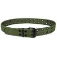 thumbnail image 2 of Gelante Canvas Double Grommet Hole Belt - Olive, XXL, 2 of 6