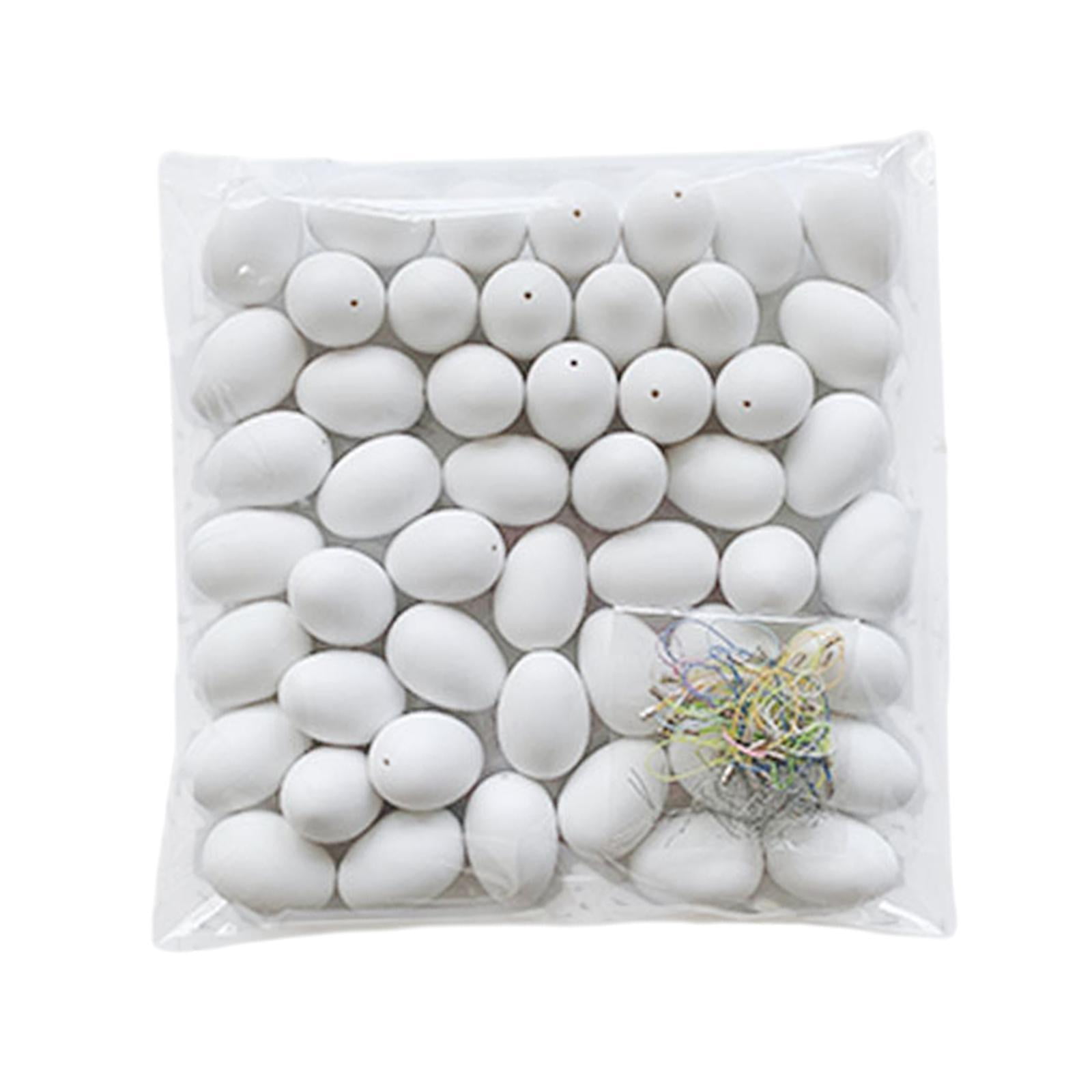 FVDPWYE Fake Eggs Easter Decor Blank Crafting Smooth DIY Crafts for School Projects Home White Hook 50