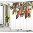 thumbnail image 5 of Ambesonne Peacock Shower Curtain, Vibrant Feathers Boho, 69"Wx70"L, Multicolor, 5 of 5