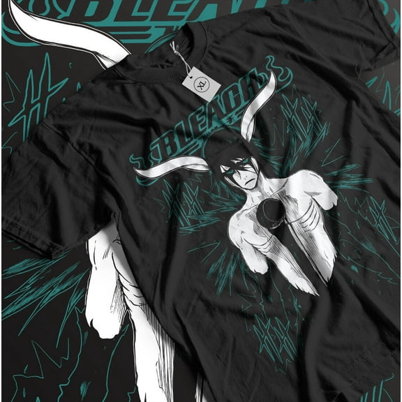 Reprint Rare Ulquiorra Bleach T-Shirt Cifer Ichigo Kurosaki Manga Horror Anime Shirt All Size