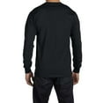thumbnail image 4 of Hanes Essential-T Men's Long Sleeve T-Shirt | Soft Crew Neck 100 Cotton Tee, Black, L, 5 oz, 4 of 5