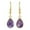 Purple, variant on Mystical Dewdrops Purple Amethyst and Gold-Plated Silver Dangle Earrings