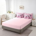 thumbnail image 4 of YST Girly Gaming Queen Comforter Set 7 Piece For Kids Girls Teen,Gamer Video Game Bedding Set Cute Pink Roses Kawaii Gamepad Controller Bed In A Bag With Sheets Game Console Bed Set, 4 of 5