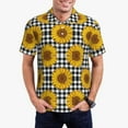 thumbnail image 5 of Wukai Sunflowers Men’s Polo Shirts,Quick-Dry Athletic Shirt,Classic Fit Shirts-Large, 5 of 8