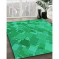 thumbnail image 3 of Ahgly Company Machine Washable Indoor Square Transitional Spring Green Area Rugs, 4' Square, 3 of 7